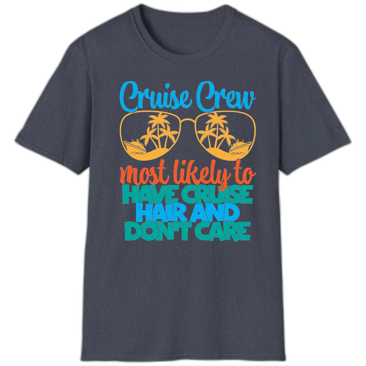 Cruise Crew Most Likely To Have Cruise Hand T-Shirt in Heather Navy