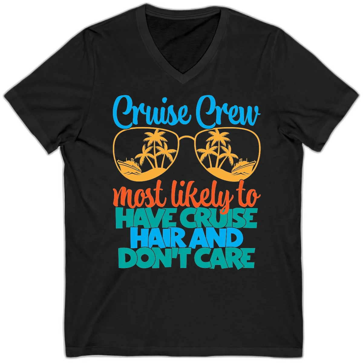 Cruise Crew Most Likely To Have Cruise Hand V-Neck in Black