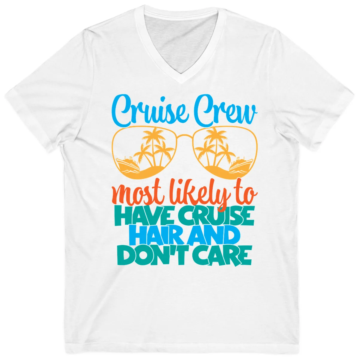 Cruise Crew Most Likely To Have Cruise Hand V-Neck in White