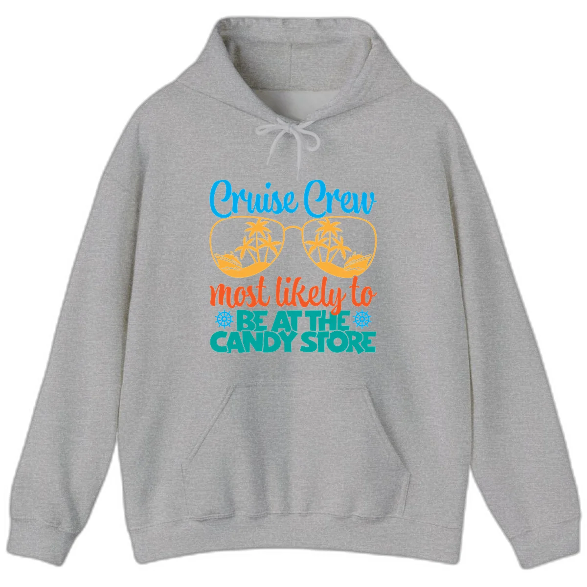 Cruise Crew Most Likely To Breathe Candy Store Hoodie in Sport Grey