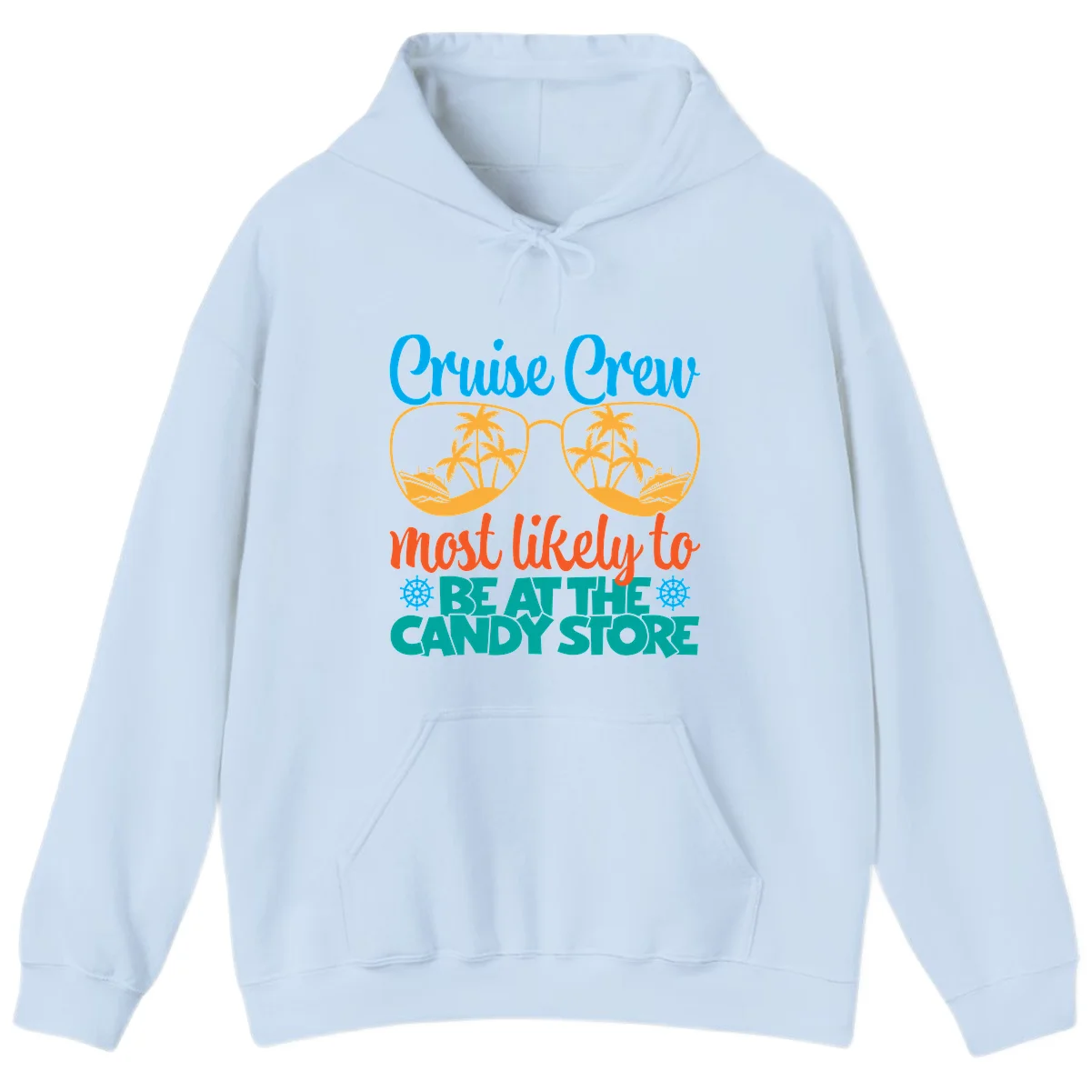 Cruise Crew Most Likely To Breathe Candy Store Hoodie in Light Blue