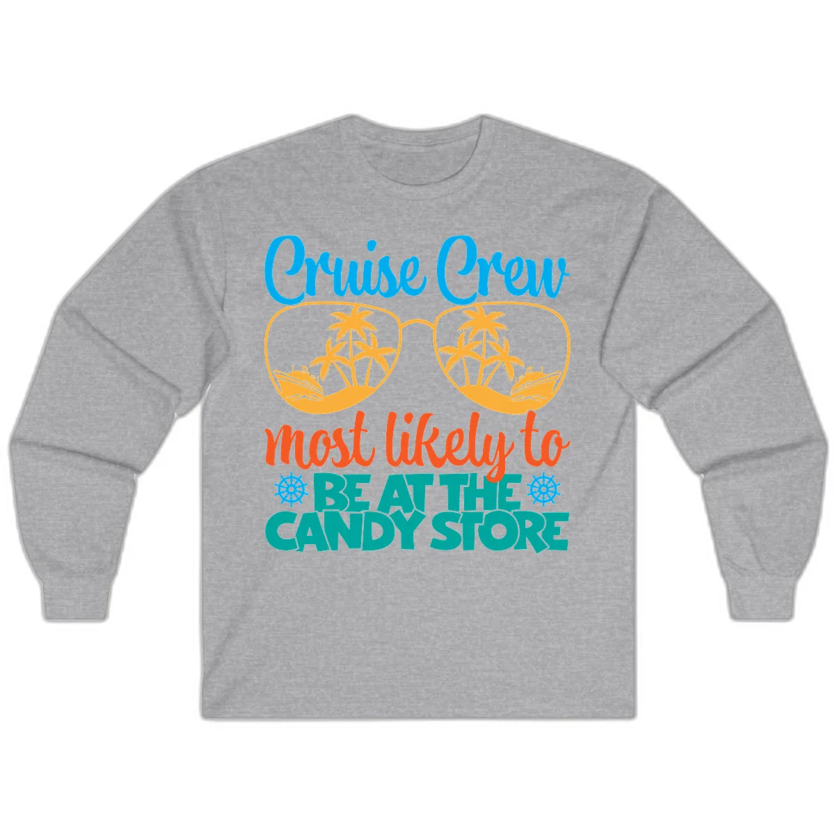 Cruise Crew Most Likely To Breathe Candy Store Long Sleeve in Sport Grey