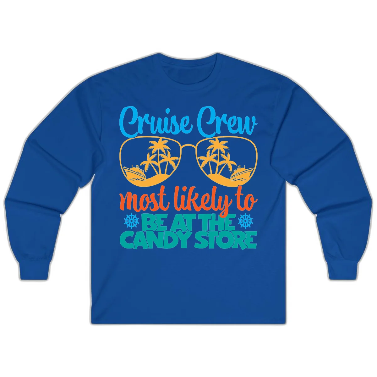 Cruise Crew Most Likely To Breathe Candy Store Long Sleeve in Royal