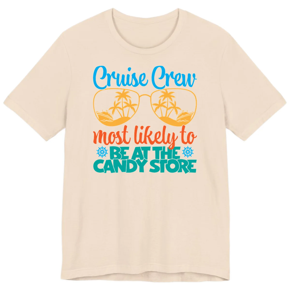 Cruise Crew Most Likely To Breathe Candy Store Premium T-Shirt in Soft Cream
