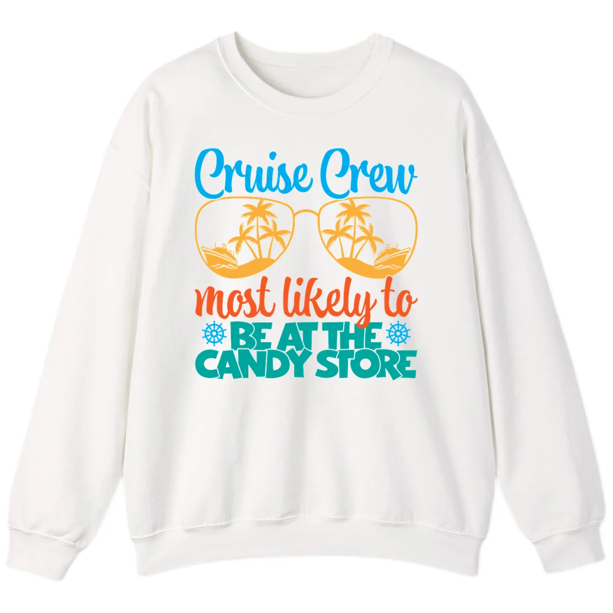Cruise Crew Most Likely To Breathe Candy Store Sweatshirt in White