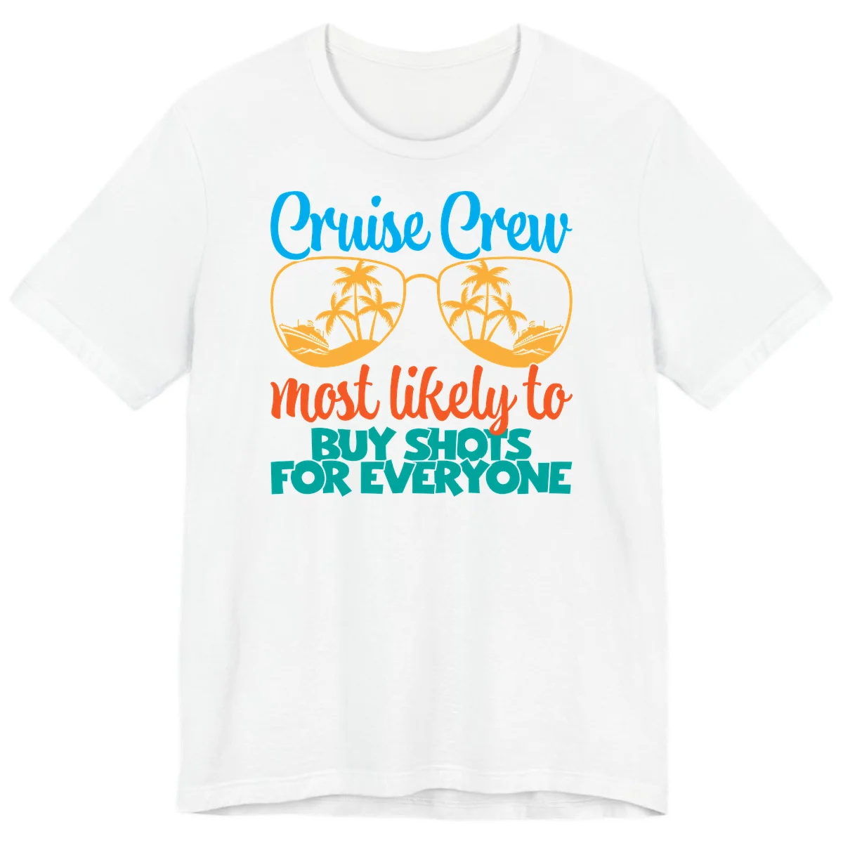 Cruise Crew Most Likely To Buy Shots Premium T-Shirt in White