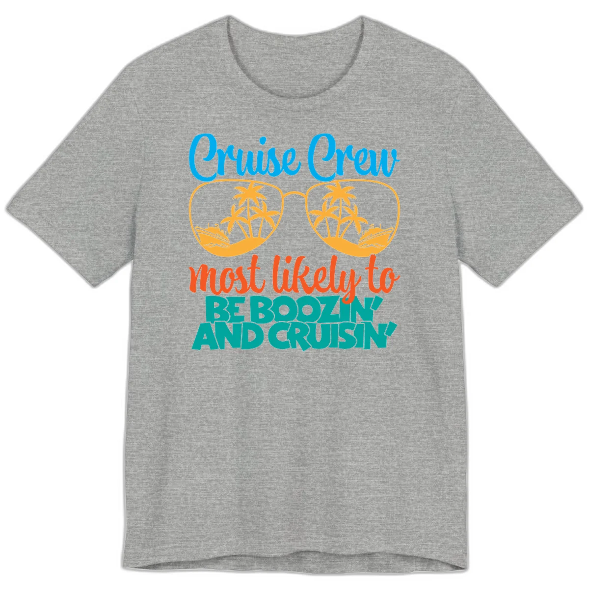 Cruise Crew Most Likely to be Boozing Premium T-Shirt in Athletic Heather