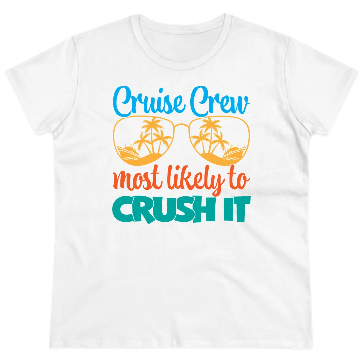 Cruise Crew Most Likely To Crush It Ladies Tee in White
