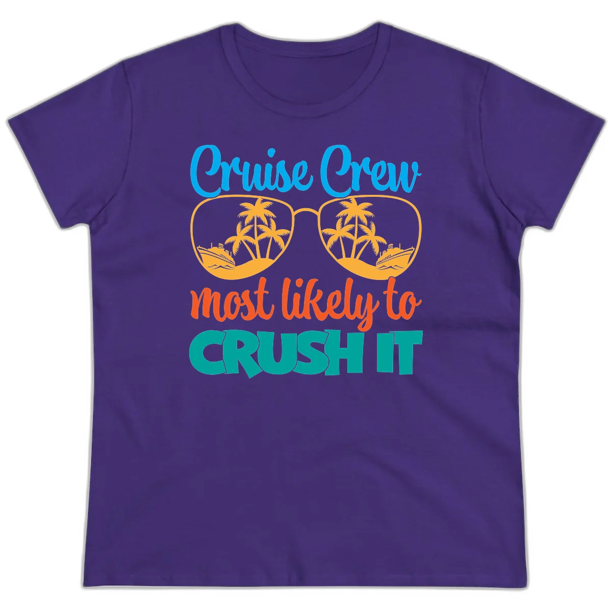 Cruise Crew Most Likely To Crush It Ladies Tee in Purple