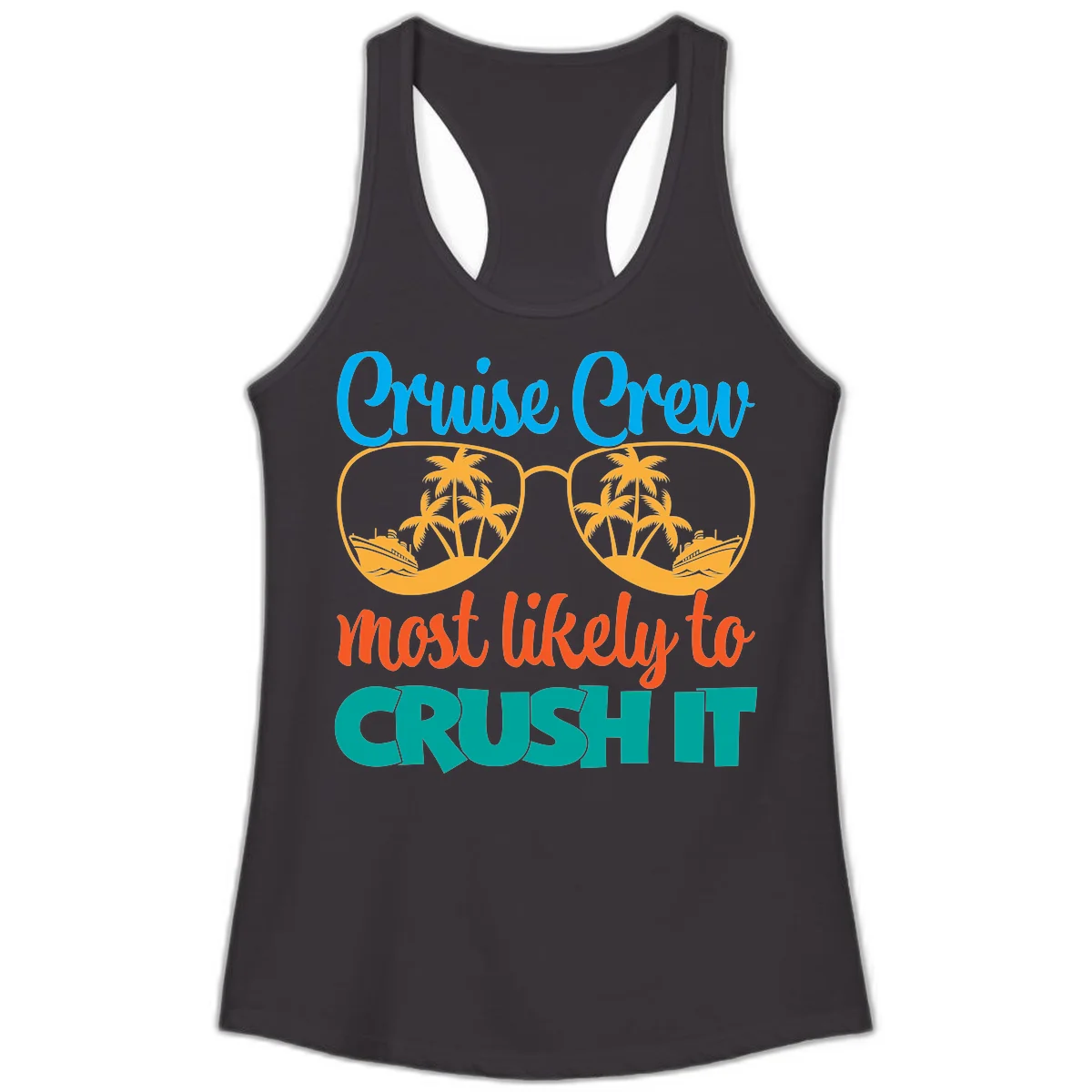 Cruise Crew Most Likely To Crush It Ladies Tank in Black