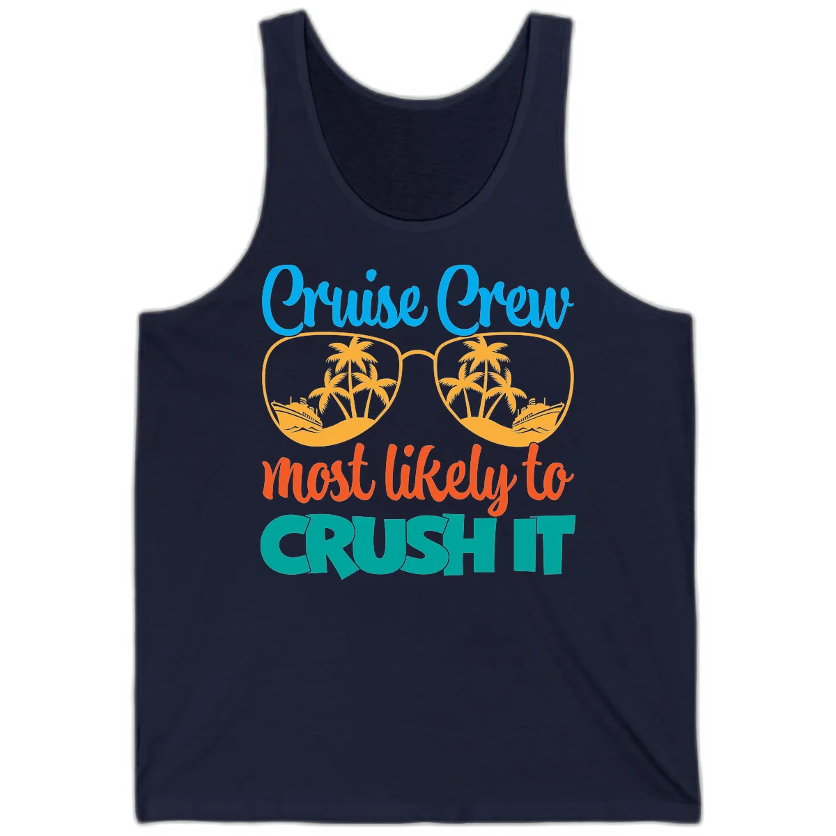 Cruise Crew Most Likely To Crush It Tank in Navy