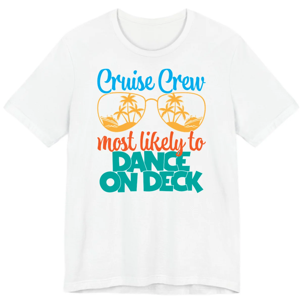 Cruise Crew Most Likely To Dance On Deck Premium T-Shirt in White