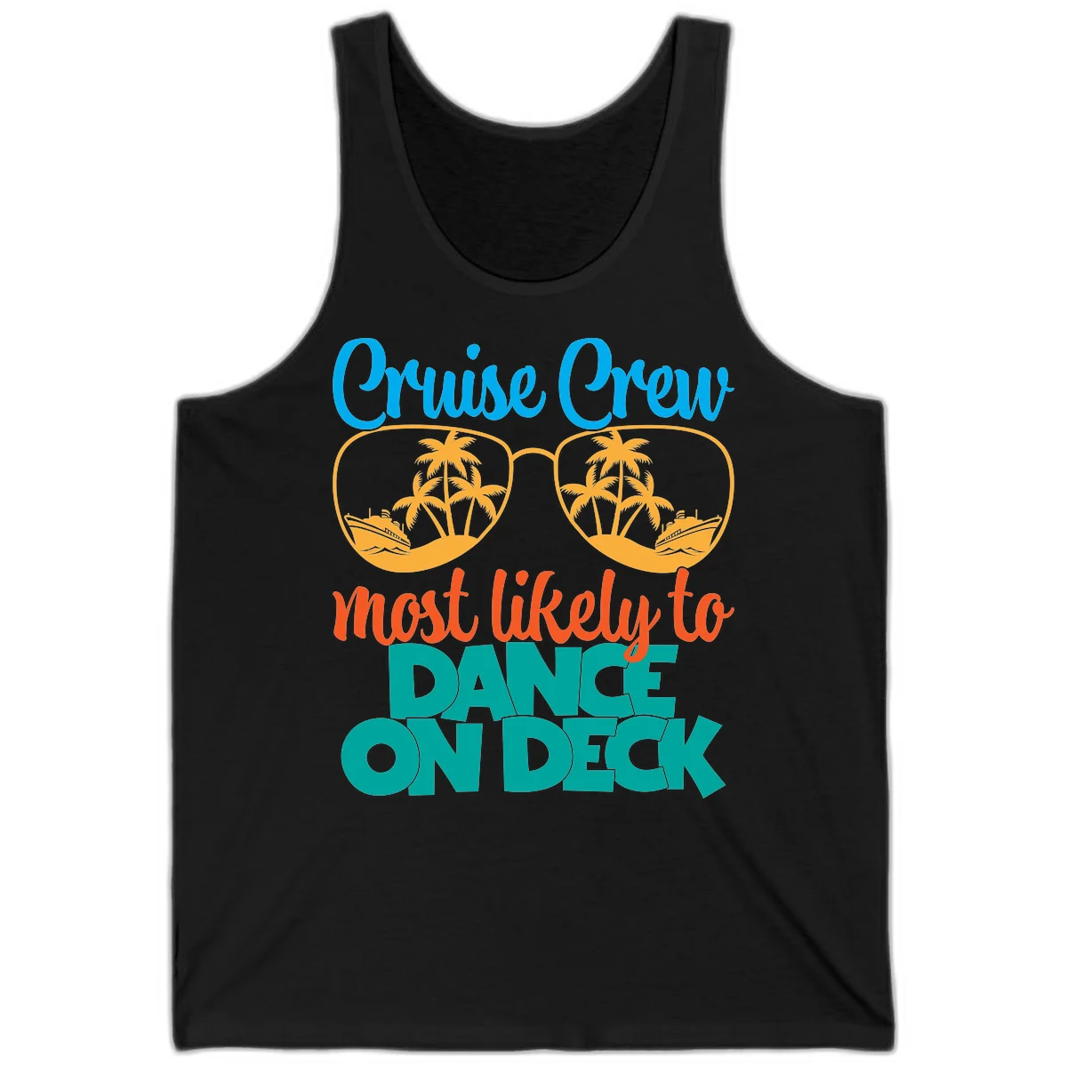 Cruise Crew Most Likely To Dance On Deck Tank in Black