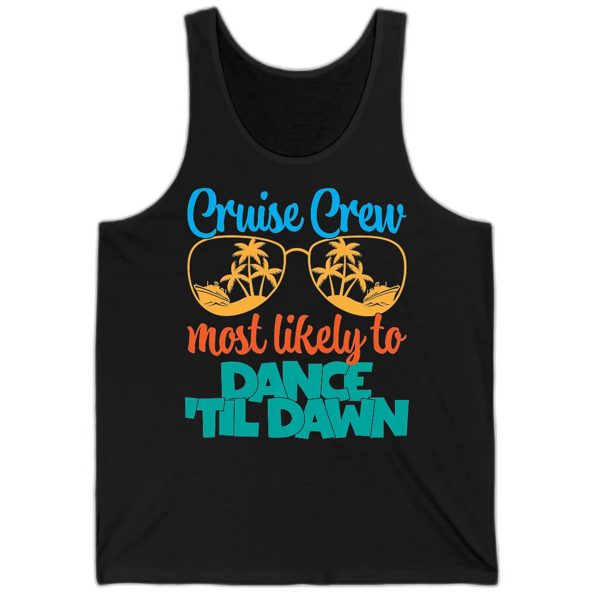 Cruise Crew Most Likely To Dance Till Dawn Tank in Black