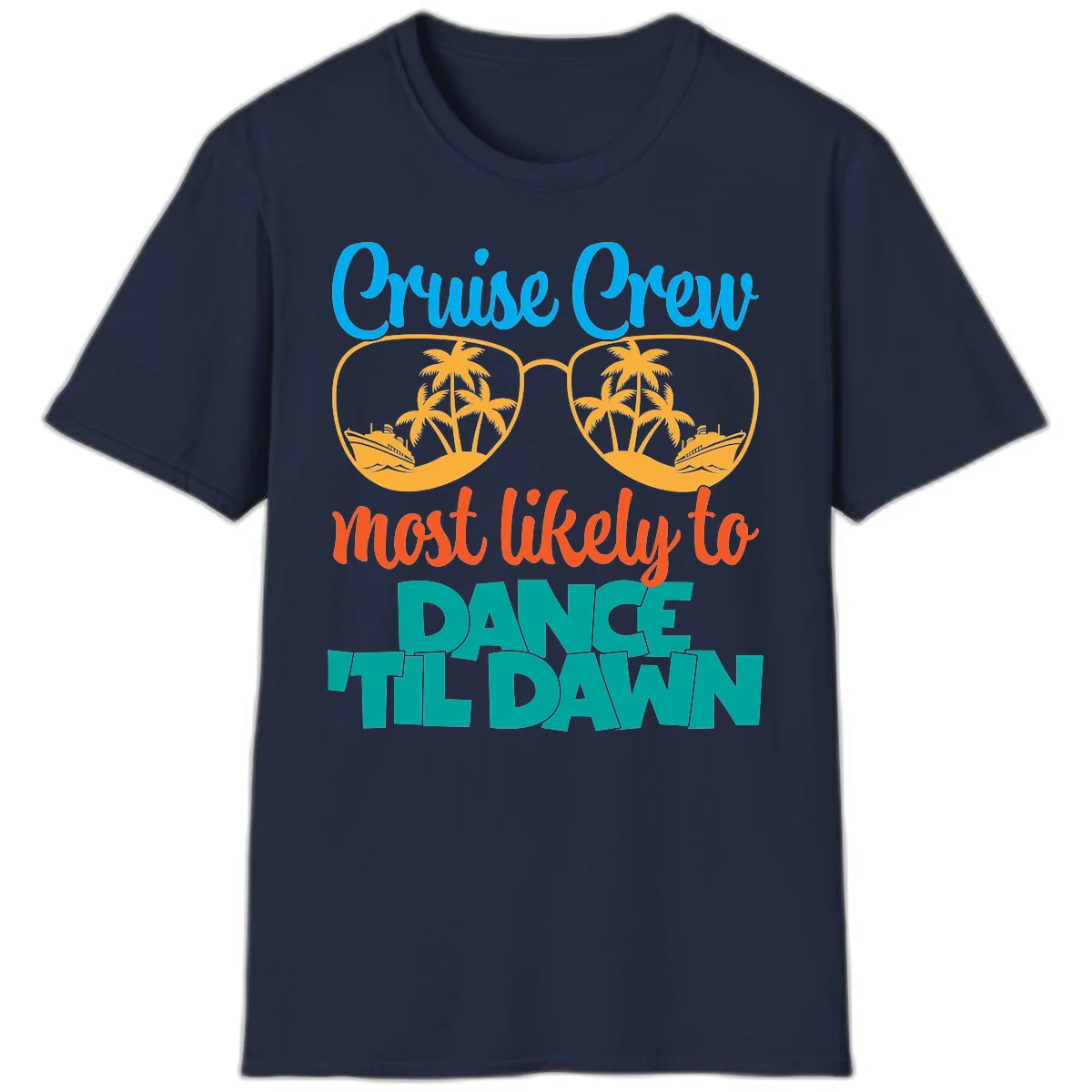 Cruise Crew Most Likely To Dance Till Dawn T-Shirt in Navy