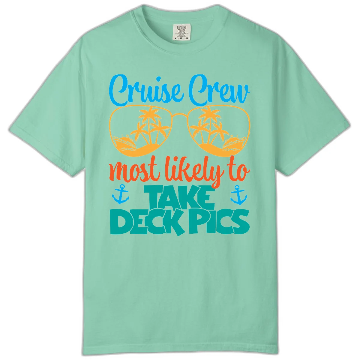 Cruise Crew What Likely To Take Deckpics Comfort Color T-Shirt in Island Reef