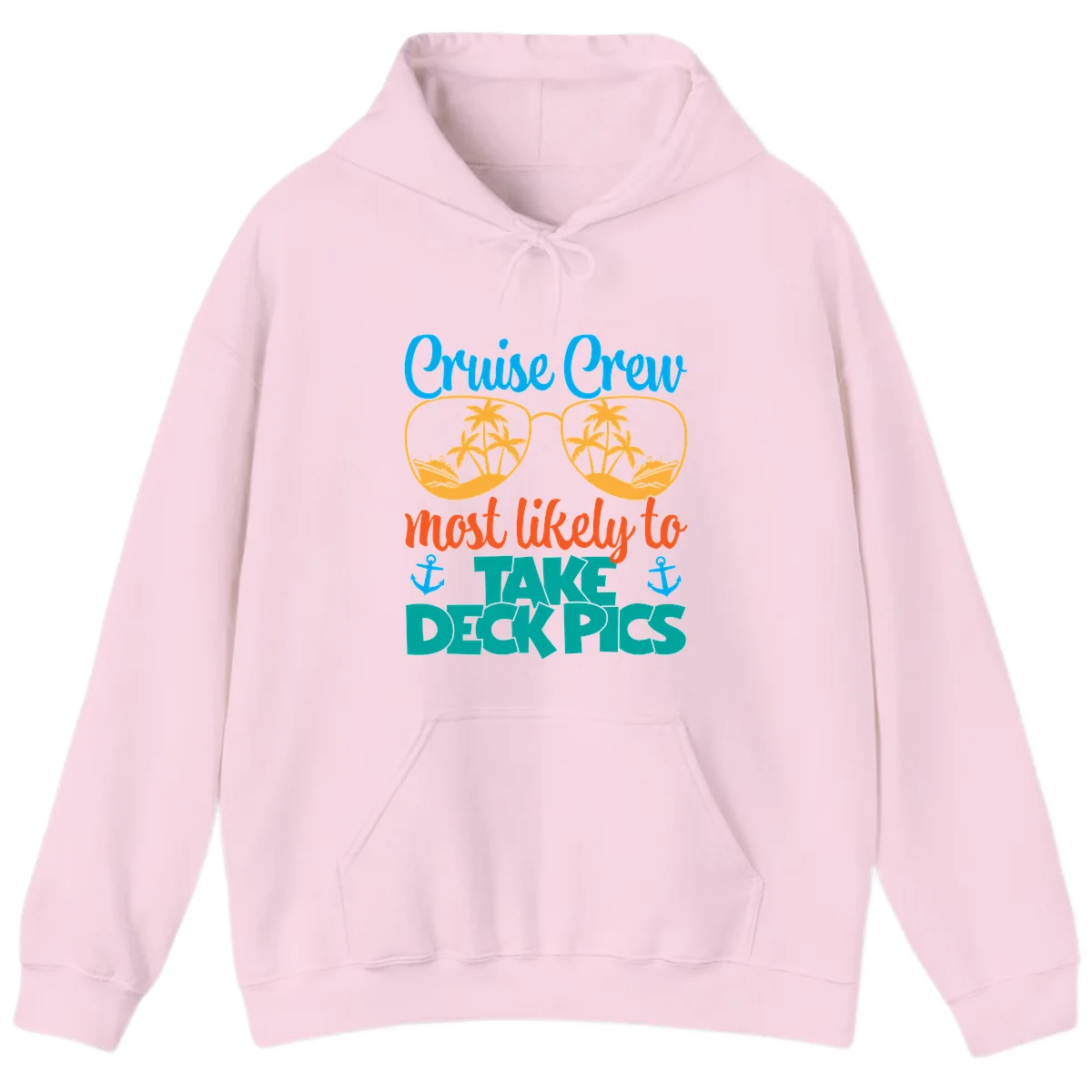 Cruise Crew What Likely To Take Deckpics Hoodie in Light Pink