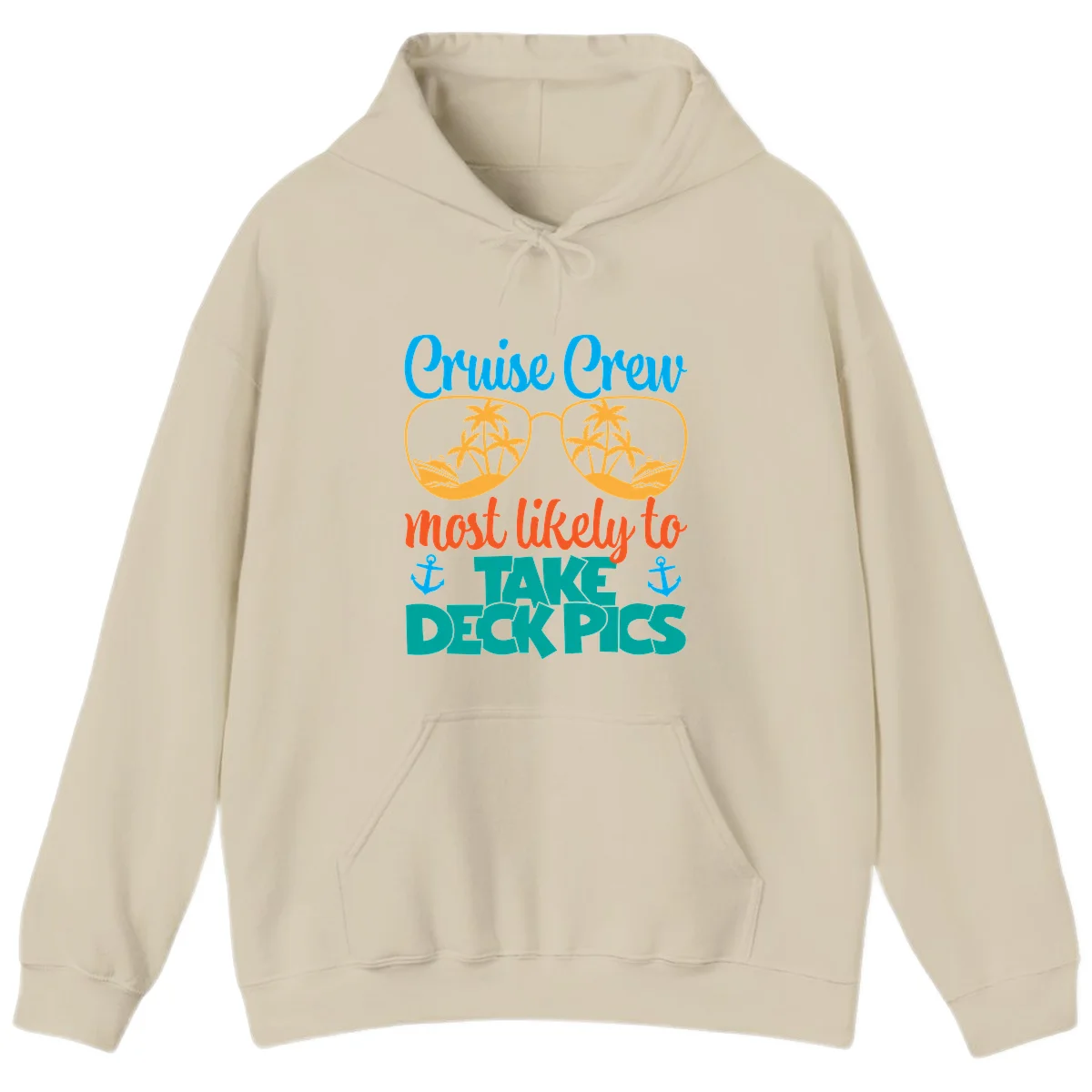 Cruise Crew What Likely To Take Deckpics Hoodie in Sand