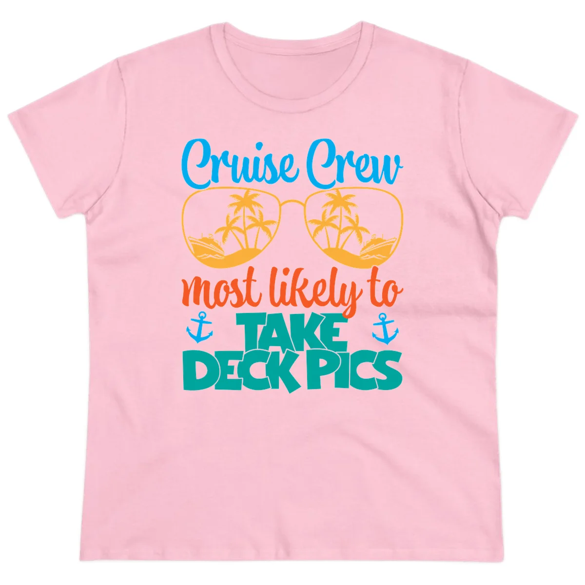 Cruise Crew What Likely To Take Deckpics Ladies Tee in Light Pink