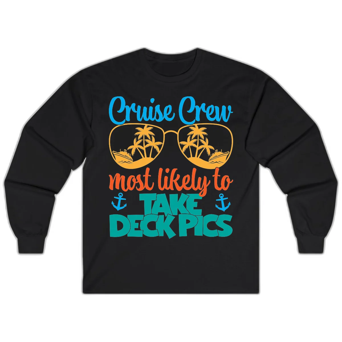 Cruise Crew What Likely To Take Deckpics Long Sleeve in Black