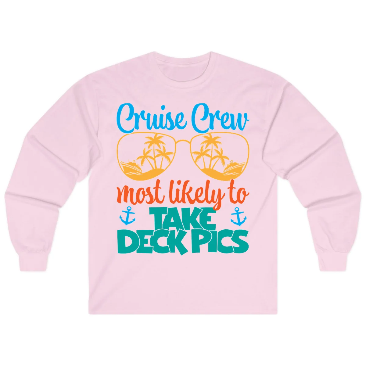 Cruise Crew What Likely To Take Deckpics Long Sleeve in Light Pink