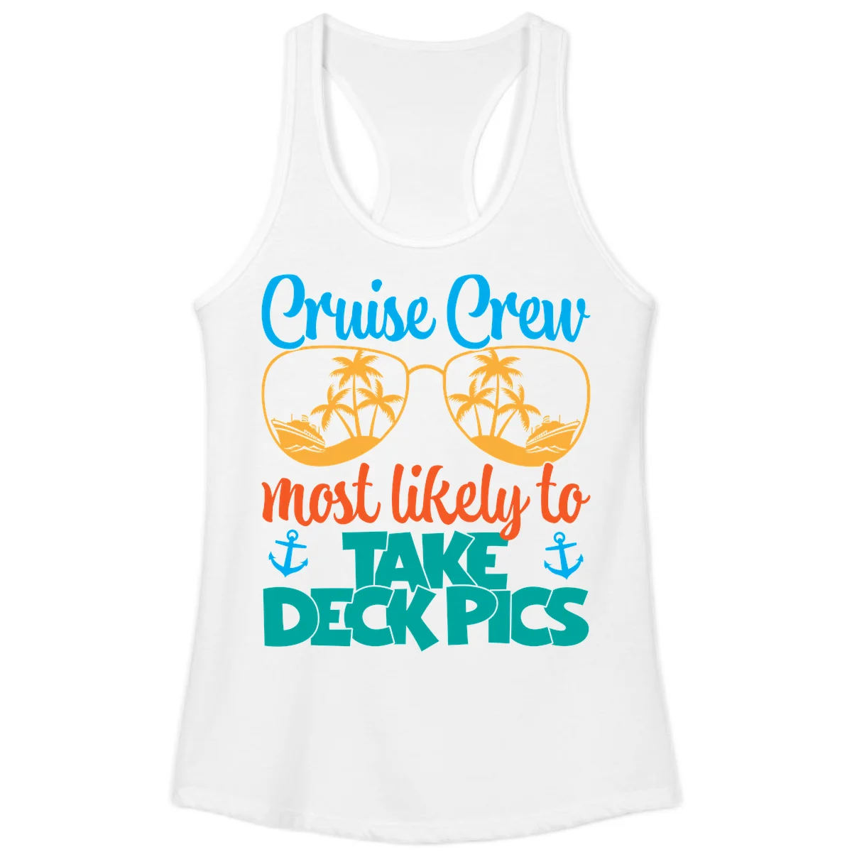 Cruise Crew What Likely To Take Deckpics Ladies Tank in White