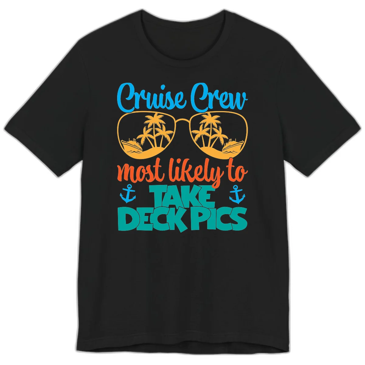 Cruise Crew What Likely To Take Deckpics Premium T-Shirt in Black