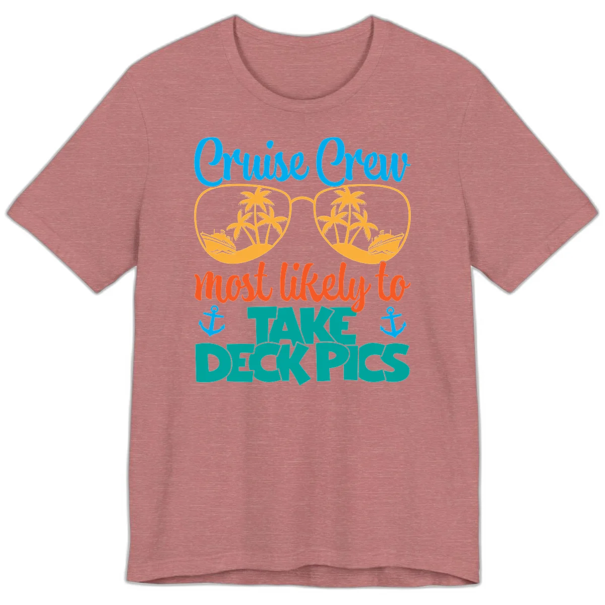 Cruise Crew What Likely To Take Deckpics Premium T-Shirt in Heather Mauve