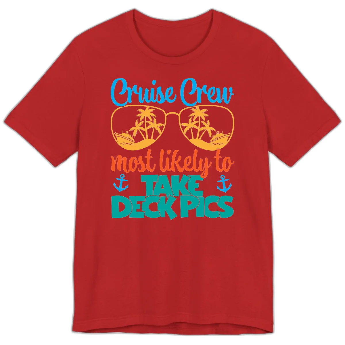 Cruise Crew What Likely To Take Deckpics Premium T-Shirt in Red