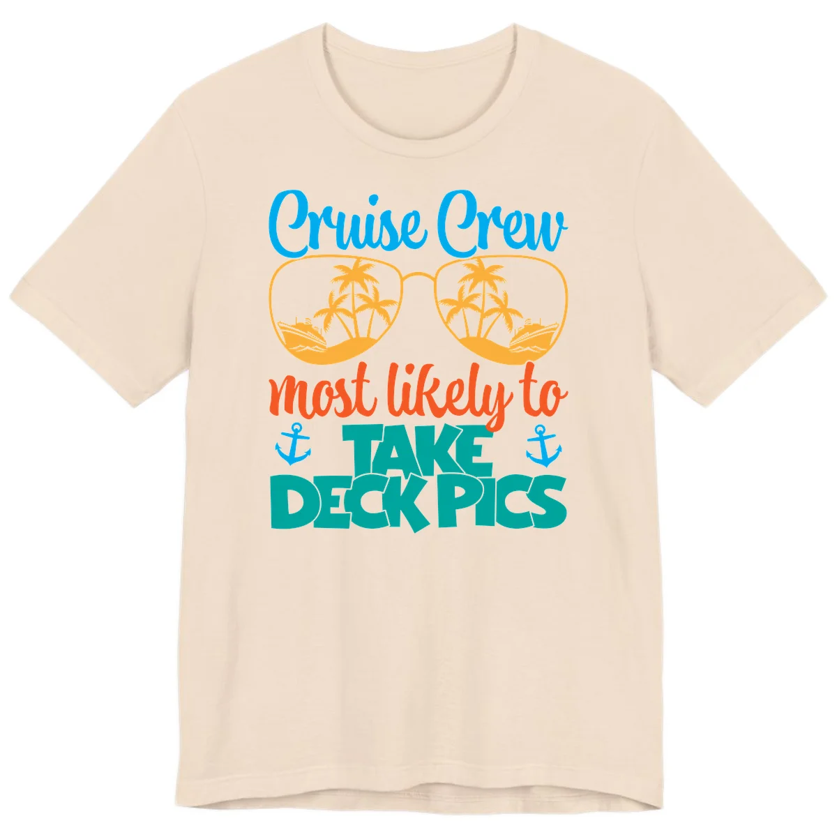 Cruise Crew What Likely To Take Deckpics Premium T-Shirt in Soft Cream