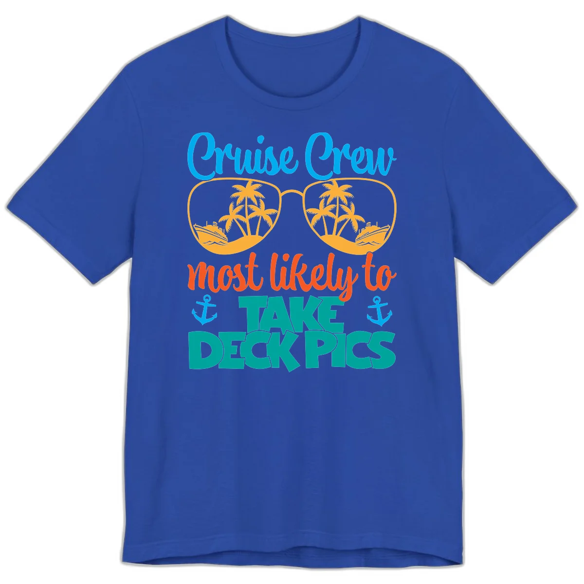 Cruise Crew What Likely To Take Deckpics Premium T-Shirt in True Royal