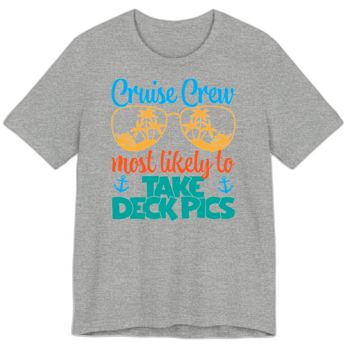 Cruise Crew What Likely To Take Deckpics Premium T-Shirt in Athletic Heather