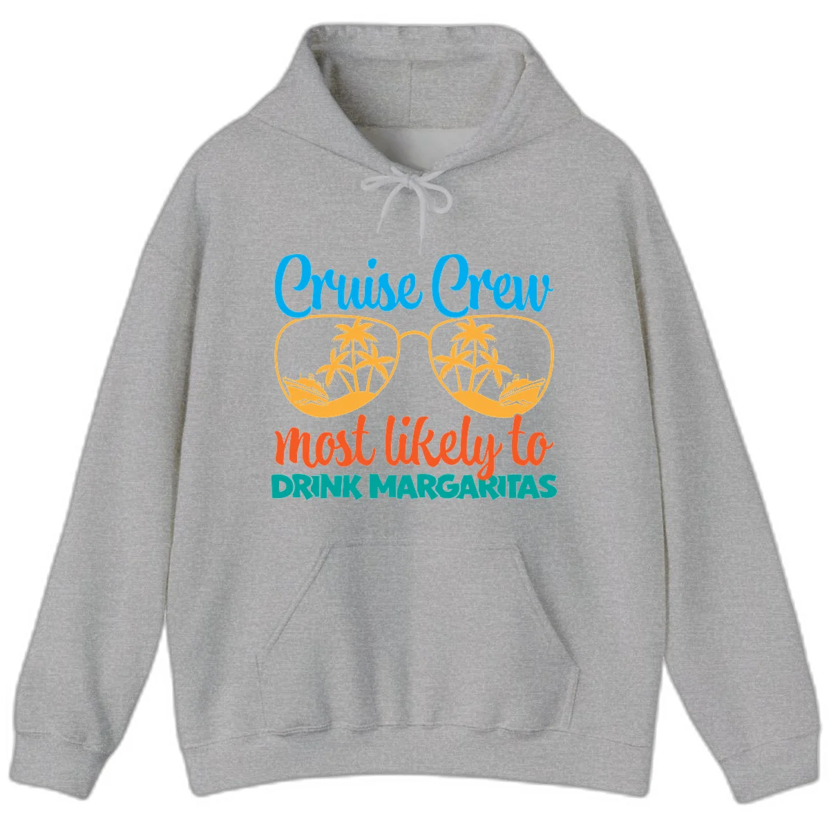 Cruise Crew Most Likely To Drink Margaritas Hoodie in Sport Grey