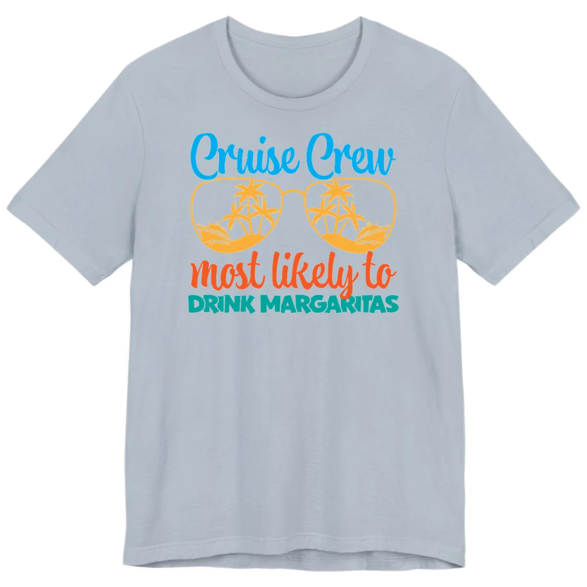 Cruise Crew Most Likely To Drink Margaritas Premium T-Shirt in Light Blue