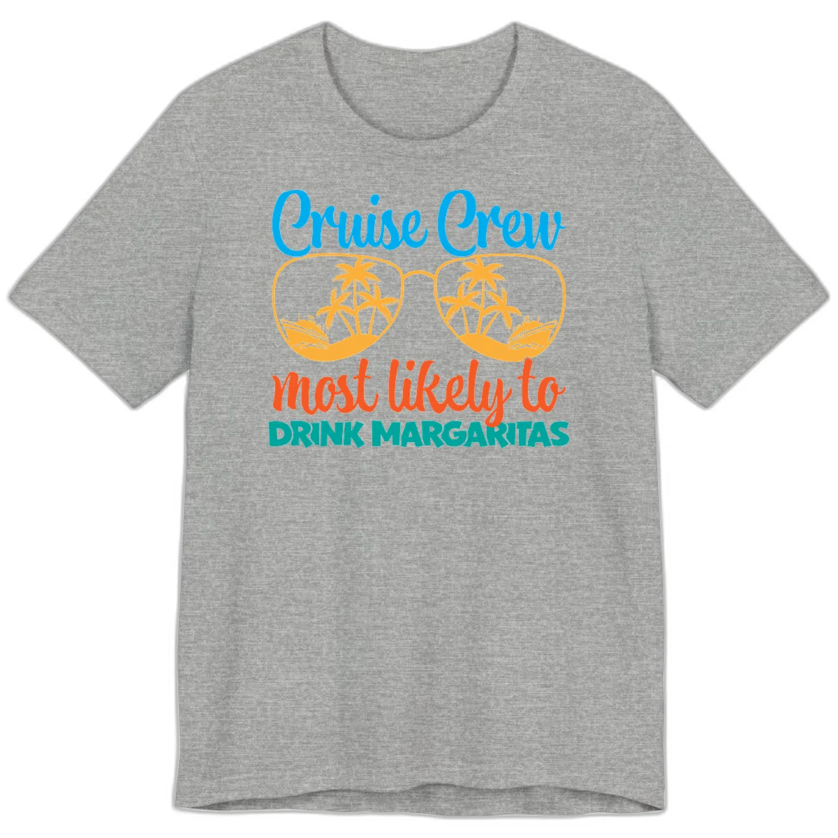 Cruise Crew Most Likely To Drink Margaritas Premium T-Shirt in Athletic Heather