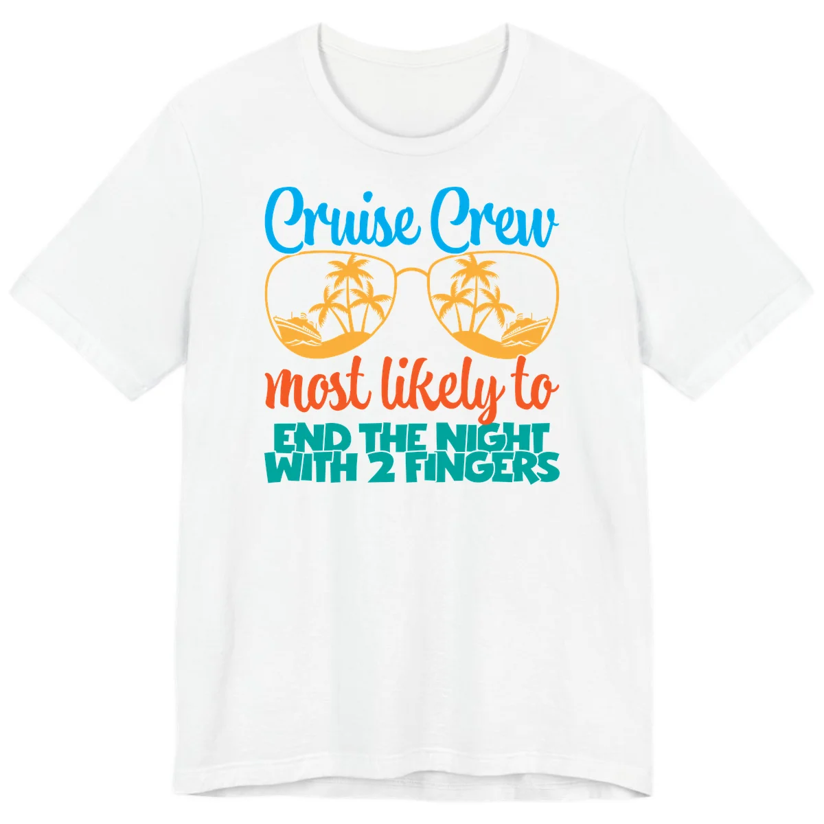 Cruise Crew Most Likely To End The Night Premium T-Shirt in White