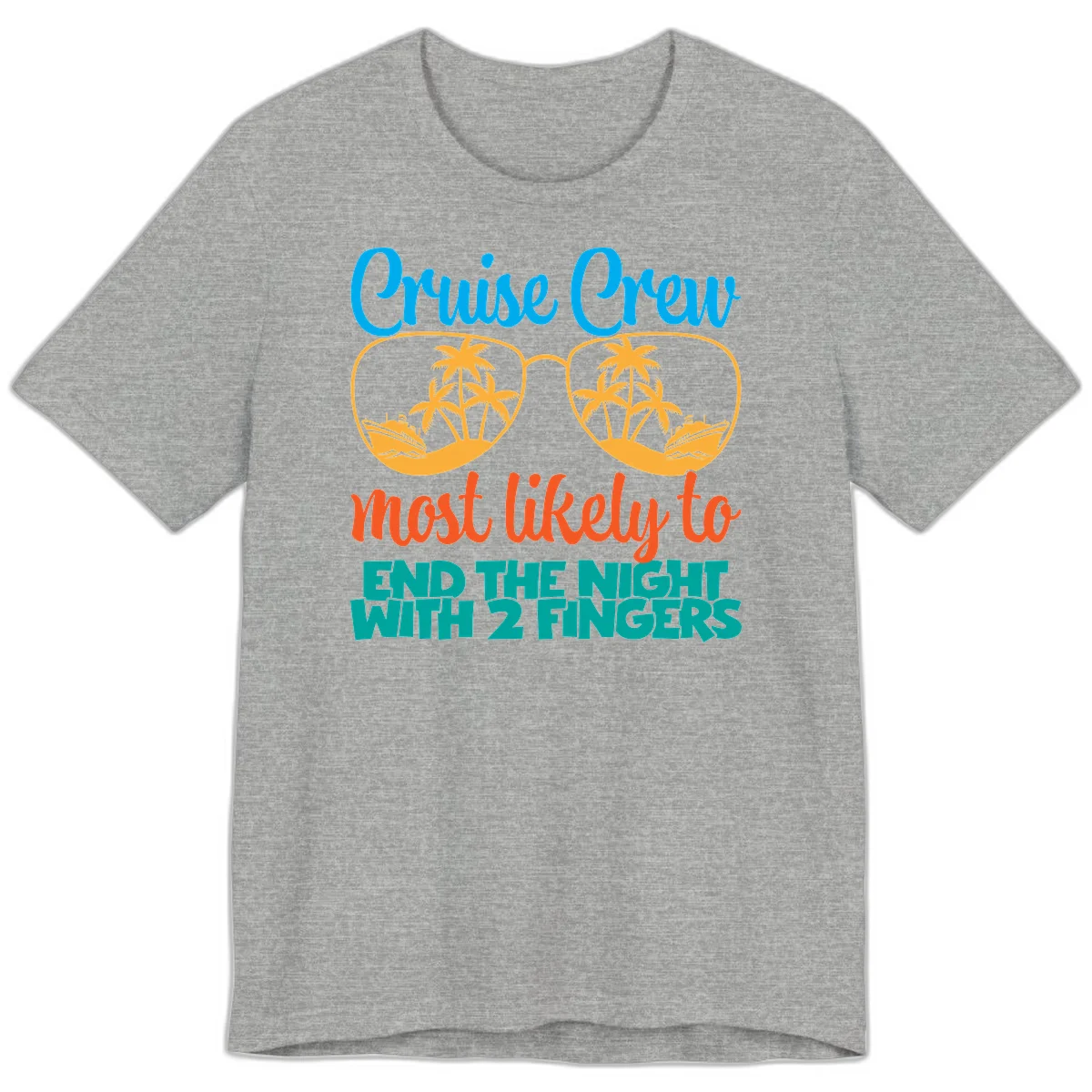 Cruise Crew Most Likely To End The Night Premium T-Shirt in Athletic Heather