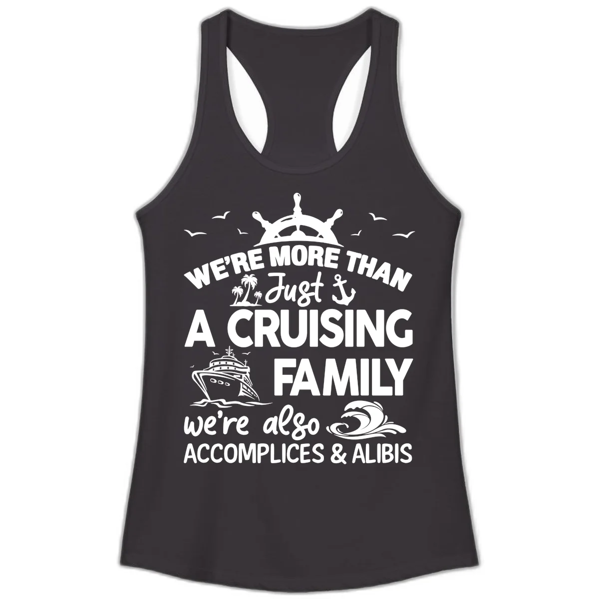 More Than Just A Cruising Family Ladies Tank in Black