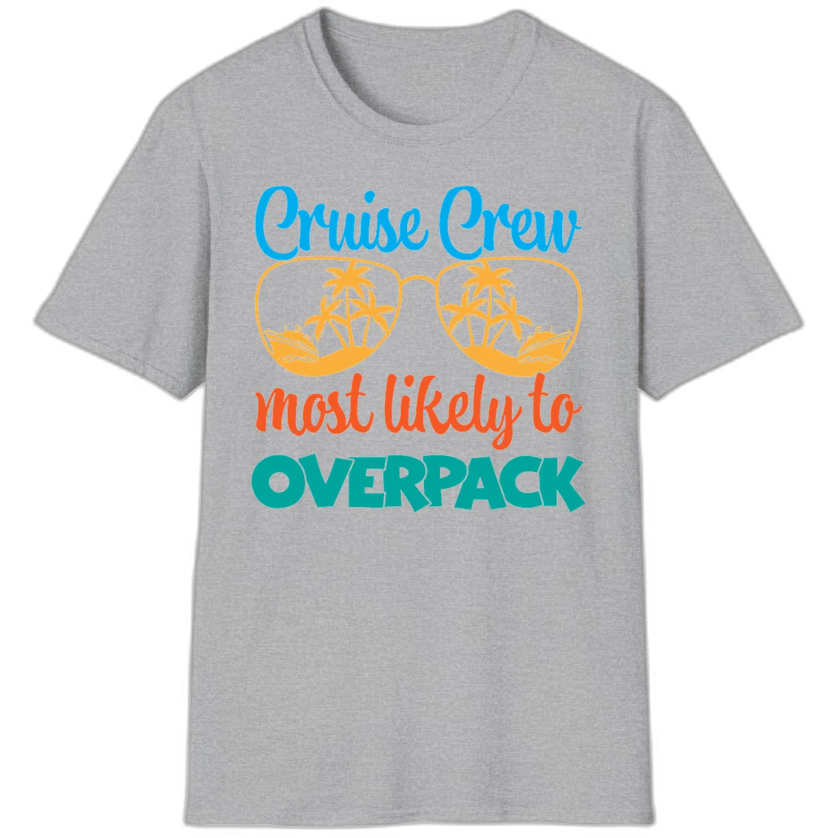 Cruise Crew Most Likely To Overpack T-Shirt in Sport Grey