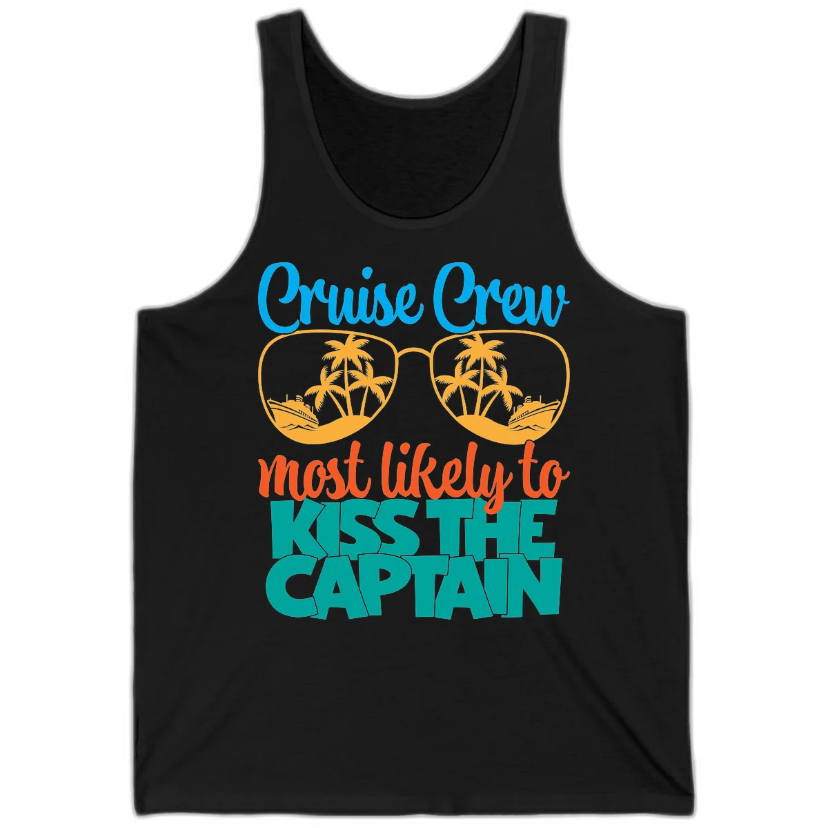 Cruise Crew Most Likely To Kiss The Captain Tank in Black