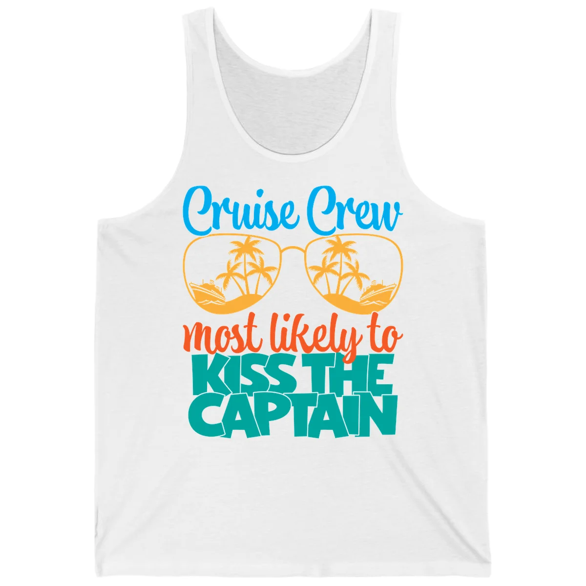 Cruise Crew Most Likely To Kiss The Captain Tank in White