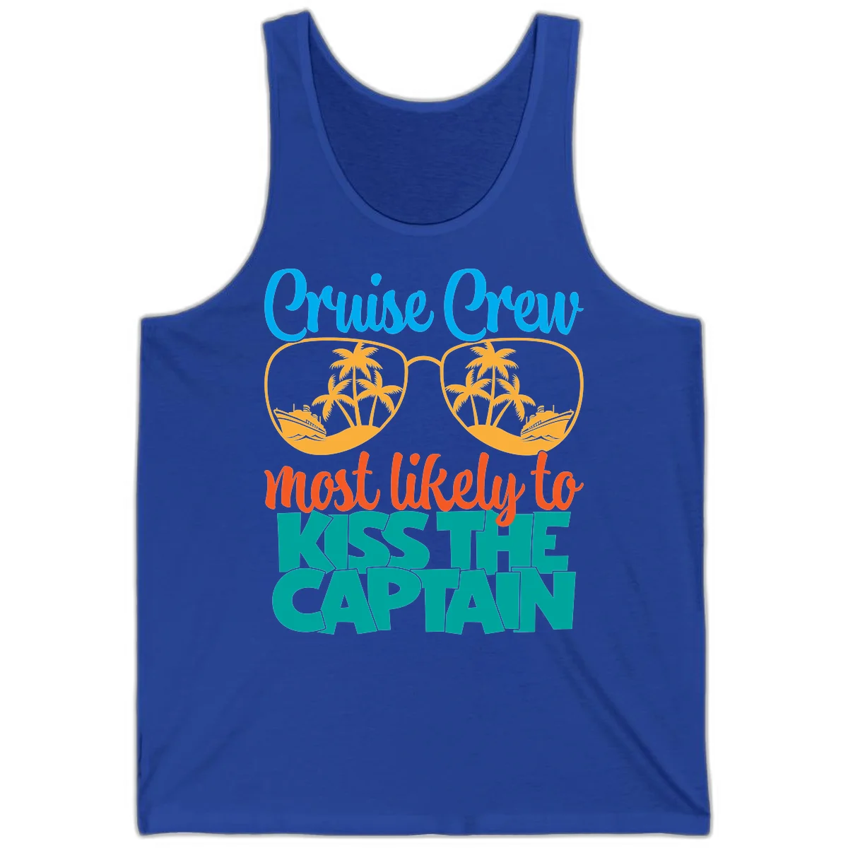 Cruise Crew Most Likely To Kiss The Captain Tank in True Royal