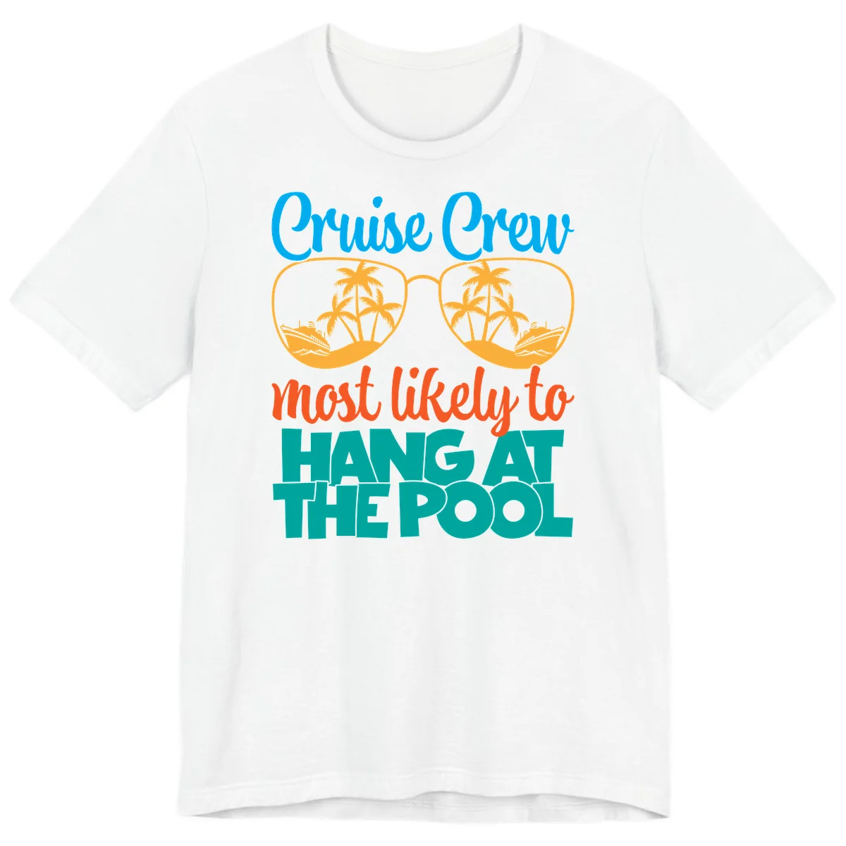 Cruise Crew What Likely To Hang At The Pool Premium T-Shirt in White