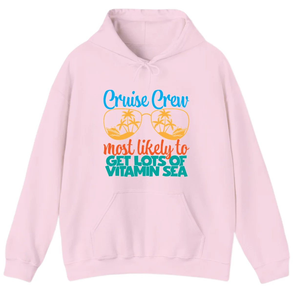 Cruise Crew Most Likely To Get Lost At Sea Hoodie in Light Pink