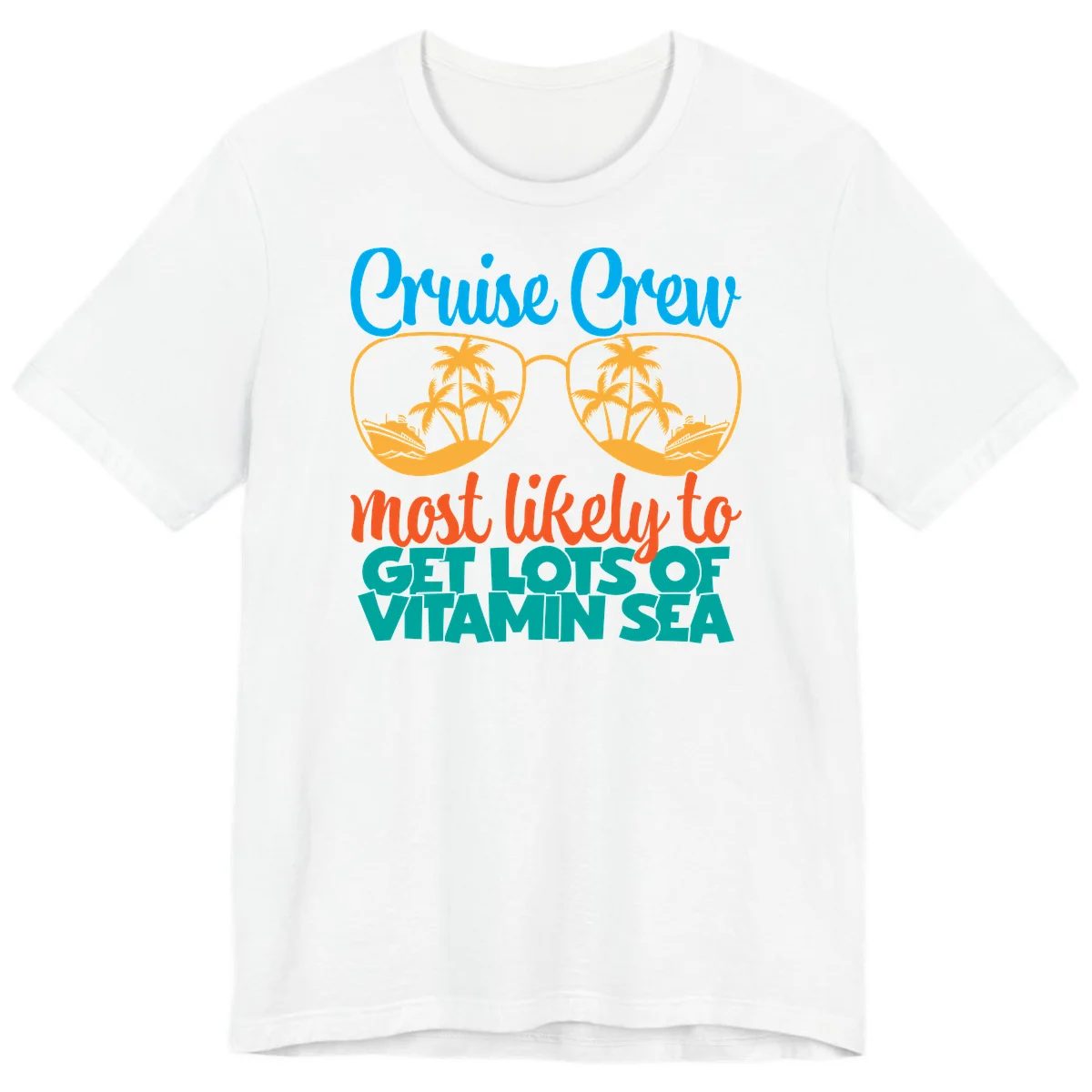 Cruise Crew Most Likely To Get Lost At Sea Premium T-Shirt in White