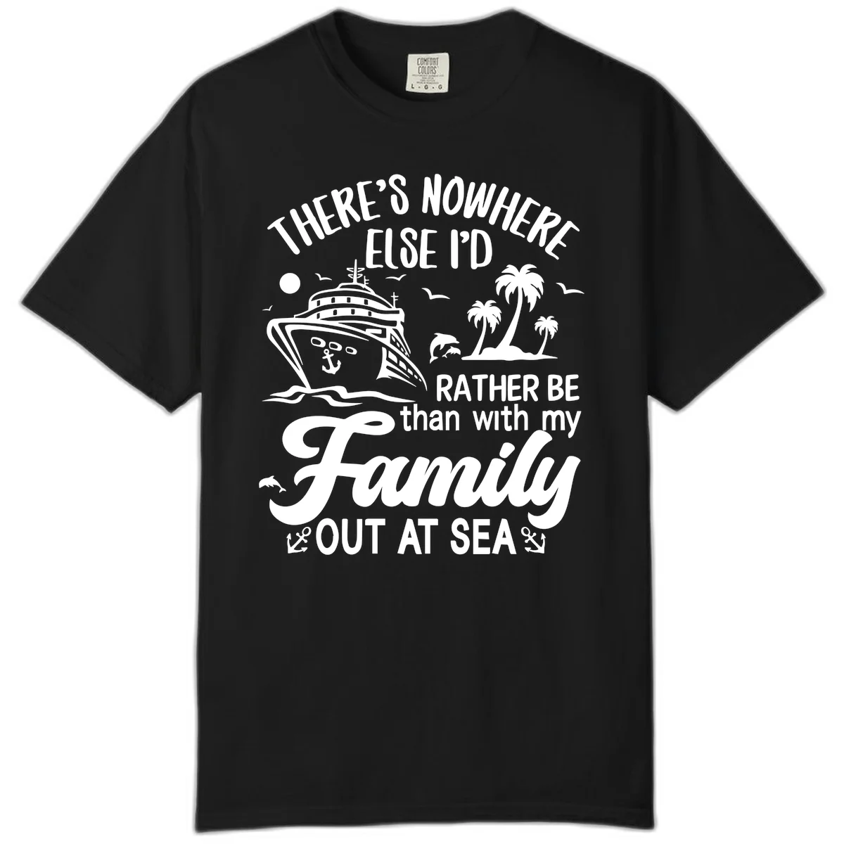 Rather Be Out At Sea Comfort Color in Black