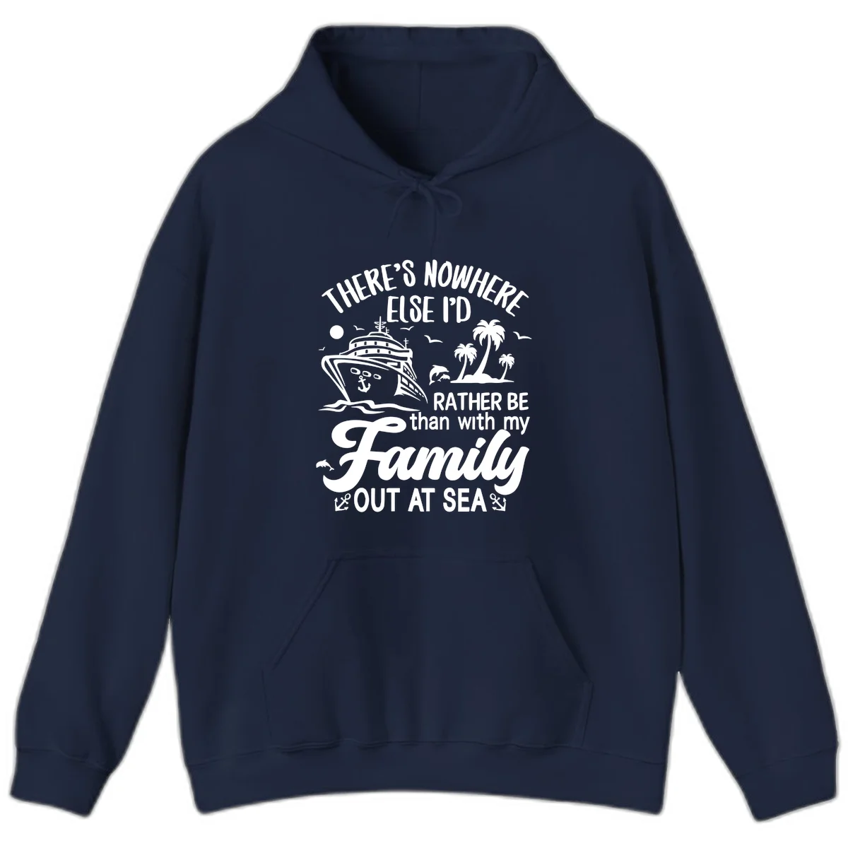 Rather Be Out At Sea Hoodie in Navy