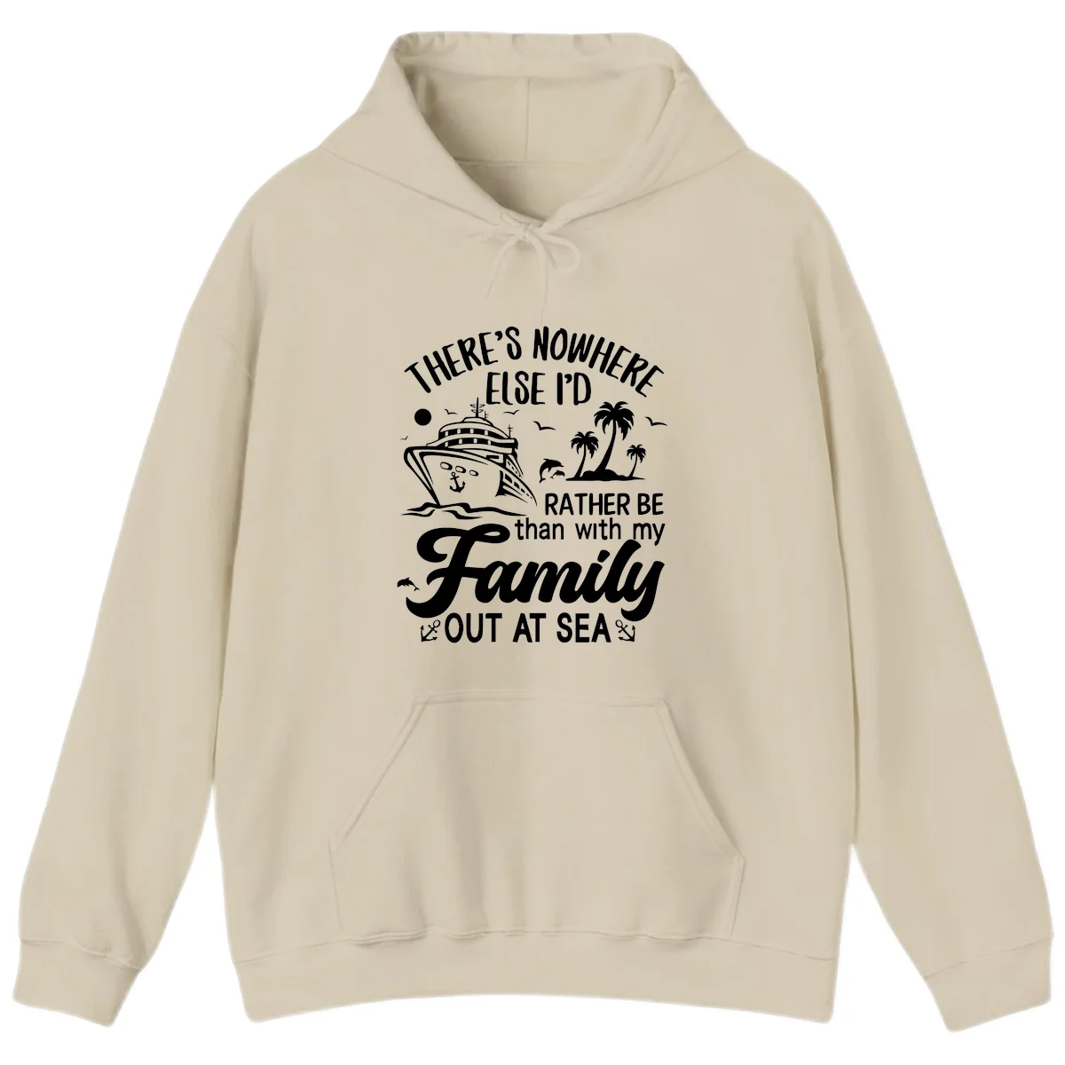 Rather Be Out At Sea Hoodie in Sand