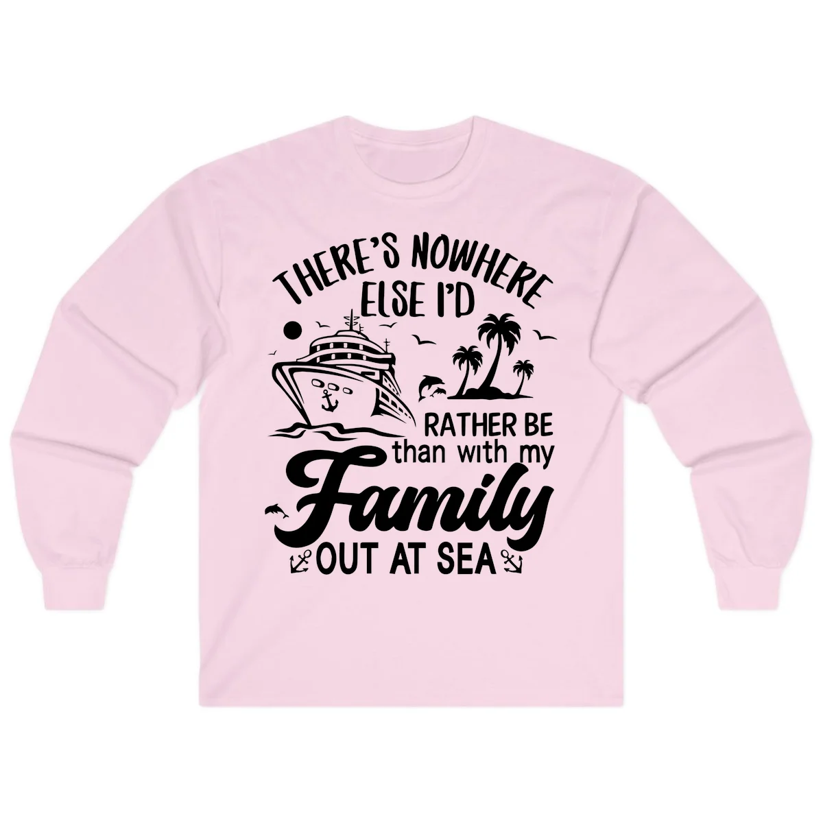 Rather Be Out At Sea Long Sleeve in Light Pink