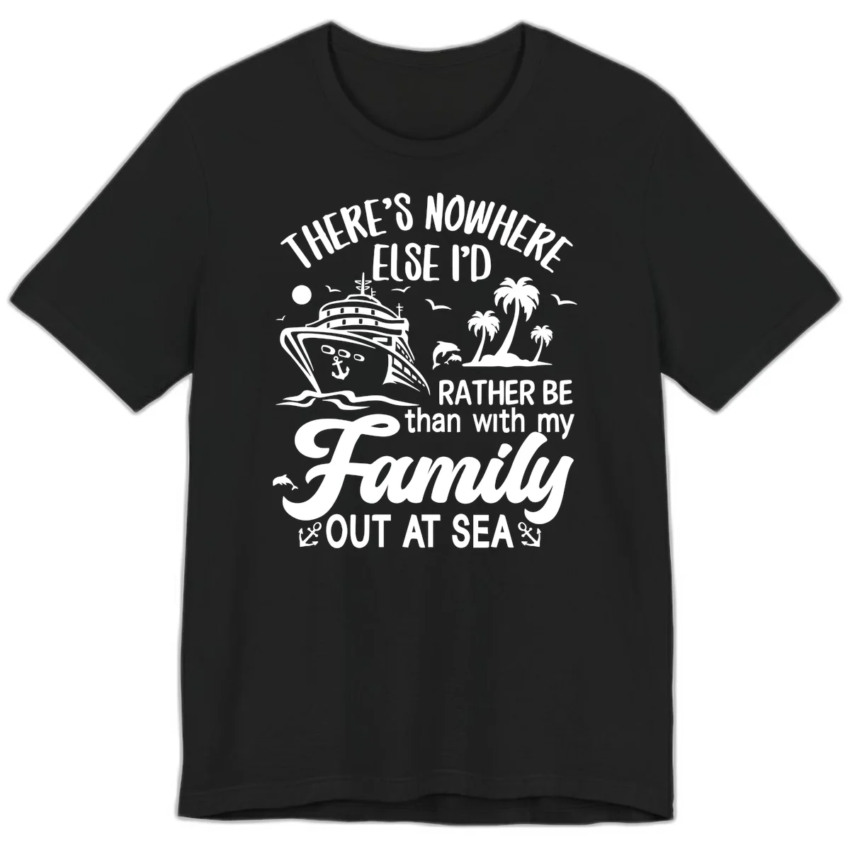 Rather Be Out At Sea Premium T-Shirt in Black